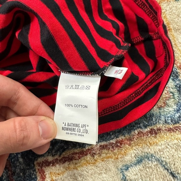 Aape NWT Striped Logo T-shirt Large - Picture 4 of 8